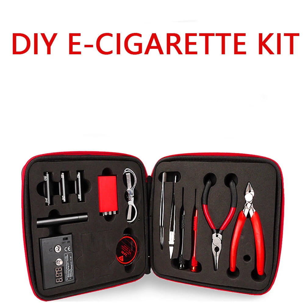 Tools Vape - 電子タバコ用エアライザーコイル,コンパクトツールボックス,ミニメーター,ピンセット,タンク付き