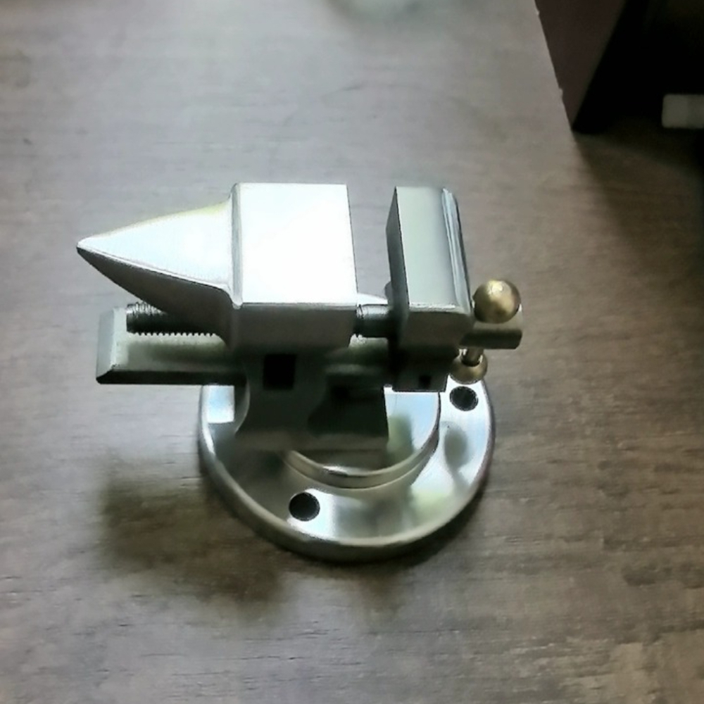 Bench Vise Swivel - 調整可能な卓上ミニベンチクランプ、304ステンレス鋼プライヤー、アンビル付き、1インチスイベルベース、時計修理、DIY、手工芸作業用