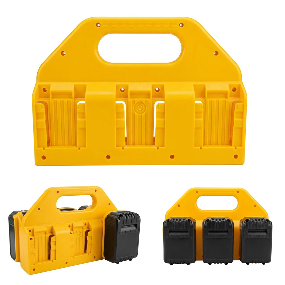 Workshop Electric Tools - Dewalt 18V バッテリー収納ホルダー 6 スロット頑丈なバッテリーオーガナイザーケースポータブルキャリーラック、請負業者ワークショップツール収納用