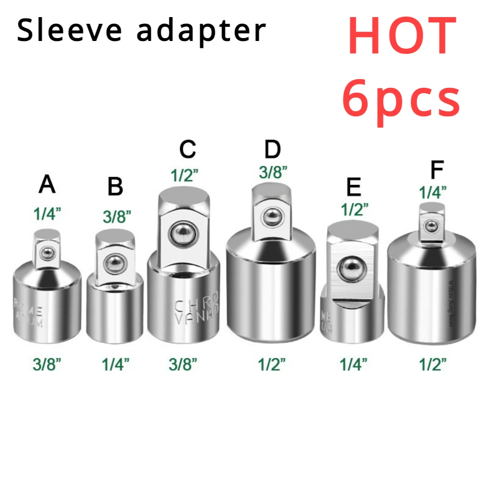Tools Vape - ゲーマーラチェットレンチ,6個セット,ステンレス鋼,1/2 