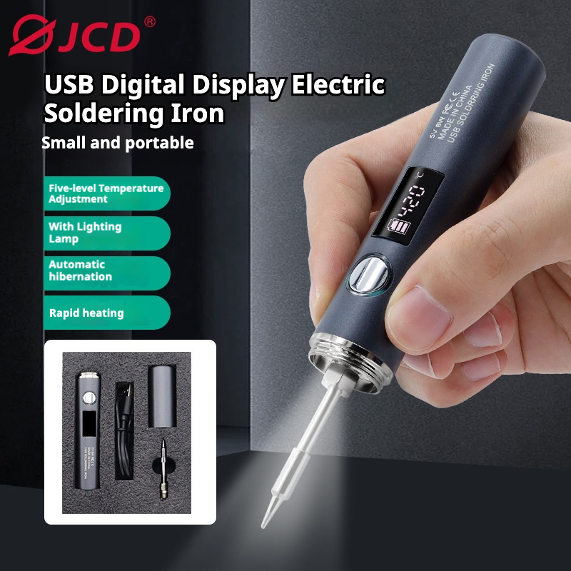 Tools For Electronic Workshop - USB Type-C はんだごて、5段階温度調節 260～420℃ ℃ DIY/電子機器修理用の交換可能なチップ付き調整可能ポータブル電動ペン