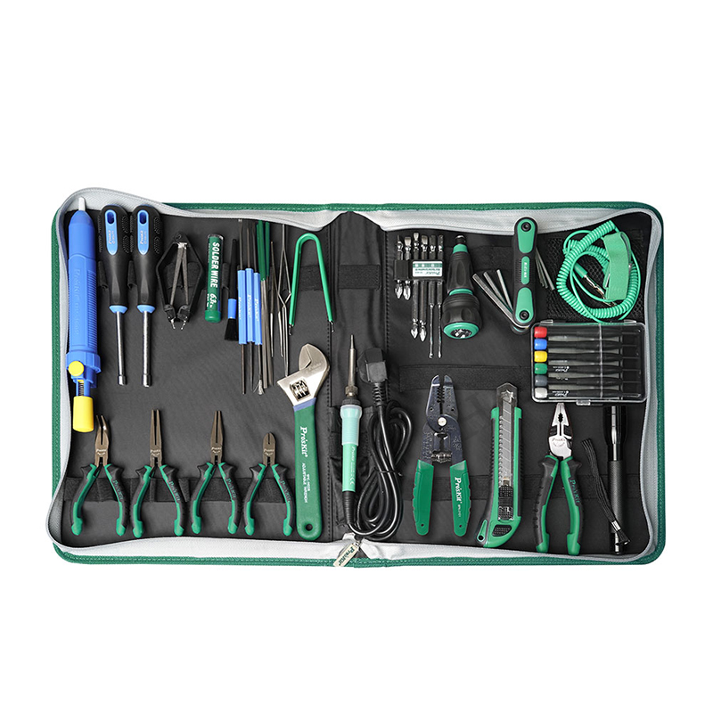 Tools For Electronic Workshop - 52個pro's kit PK-2002B家電電気技師修理キット電気はんだごてユーティリティナイフワイヤーストリッパーキット