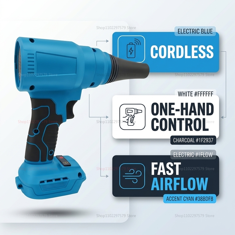 Workshop Electric Tools - 18V ブラシレスコードレスエアダスター電動ブロワー集塵ツール集塵機ハイパワー車 PC ワークショップクリーニング用