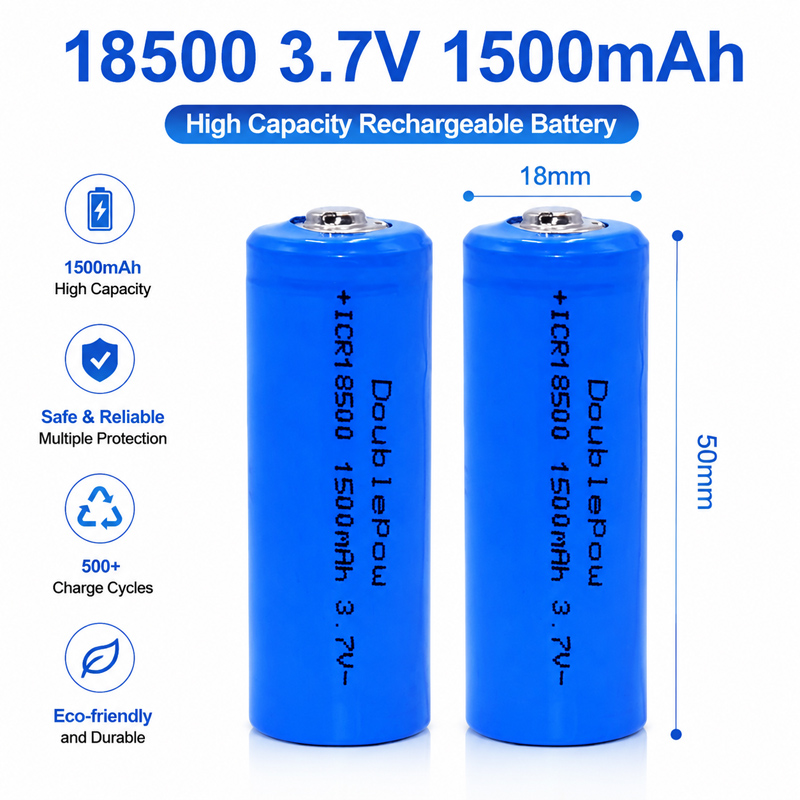 Tools Vape - 18500 3.7V 1500mAh 実容量充電式リチウム電池、電動工具、電子タバコ、懐中電灯、ヘッドランプ用
