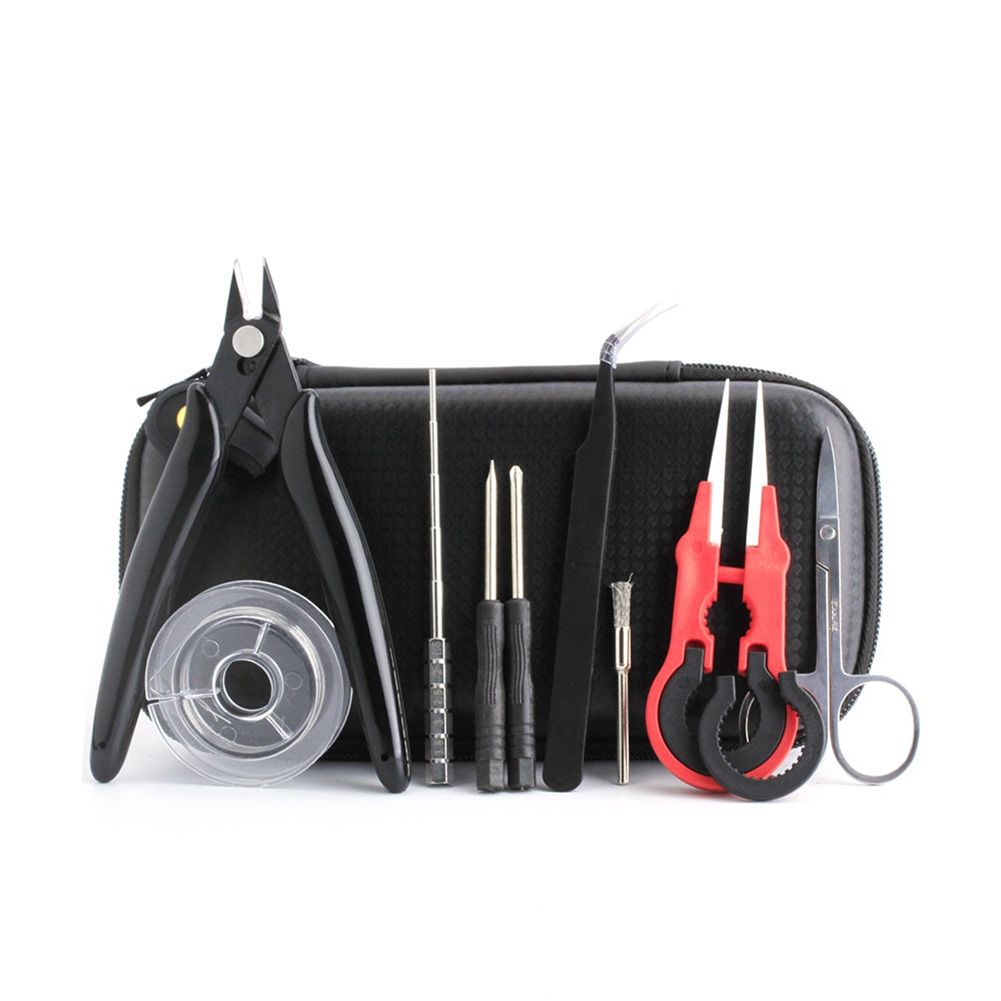 Tools Vape - M09K ミニベープツールキットピンセットプライヤーワイヤーコイルジグコットン DIY 電子アクセサリー用ベープバッグコイリングキット