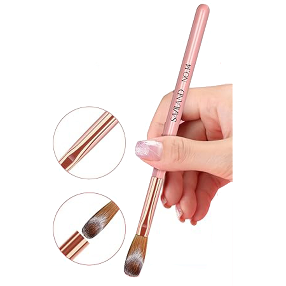ピンクのハンドル付きアクリルブラシ3本セット,16/18/2 - Chisel Set Wood のレビューと価格