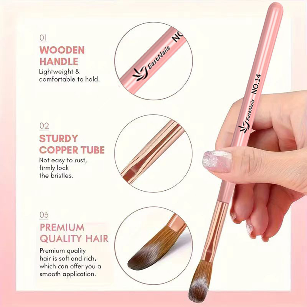 ピンクのハンドル付きアクリルブラシ3本セット,16/18/2 - Chisel Set Wood のレビューと価格