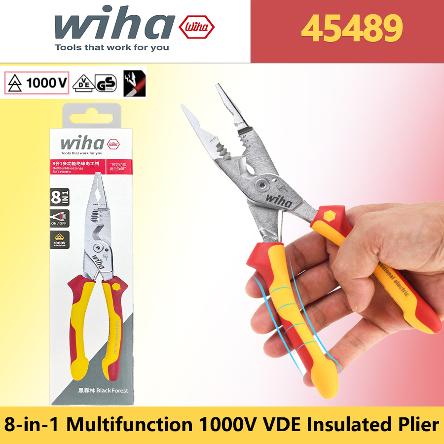 純正Wiha 45489 8-in-1多機能絶縁プライヤー  - Tools Vn のレビューと価格