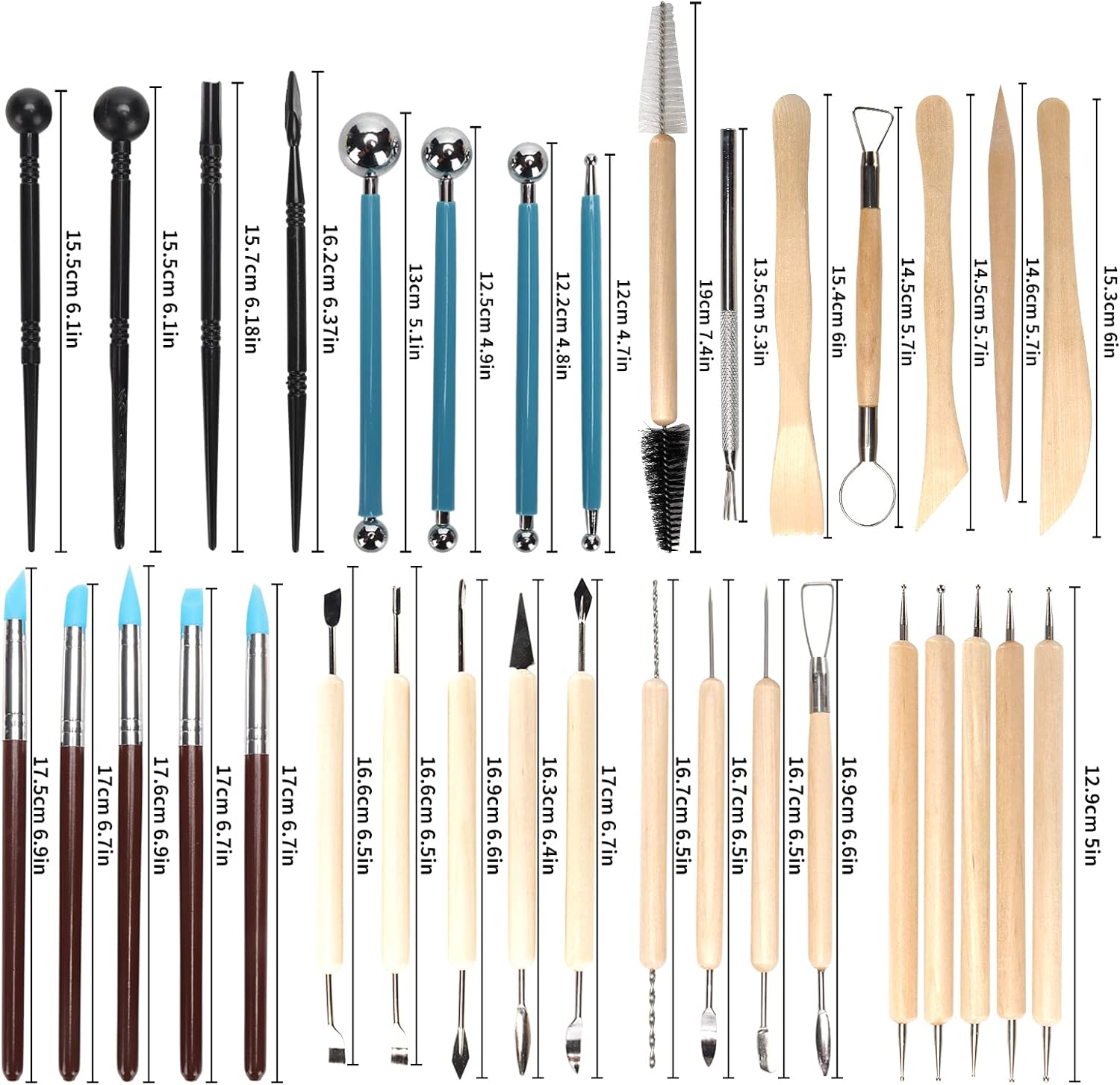 陶器粘土彫刻ツールキット 8-61 個/セット、セラミックワ - Chisel Set Wood のレビューと価格