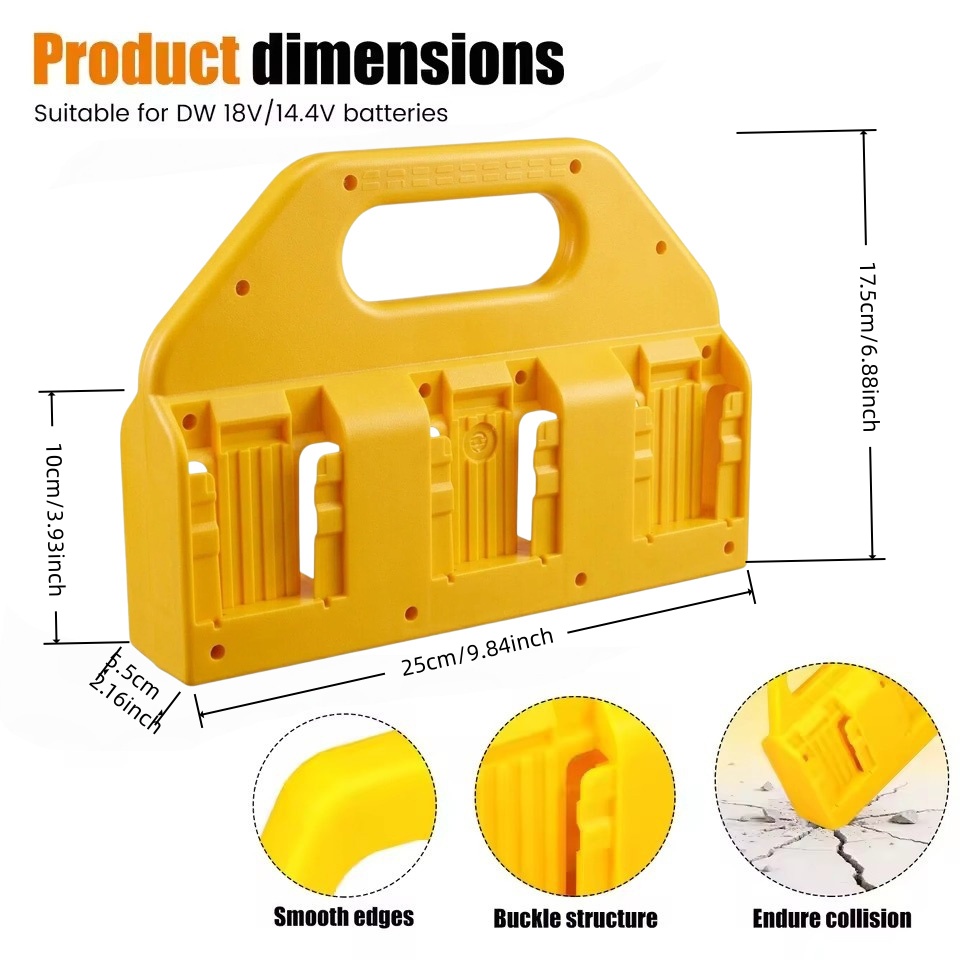 Dewalt 18V バッテリー収納ホルダー 6 スロット頑 - Workshop Electric Tools のレビューと価格