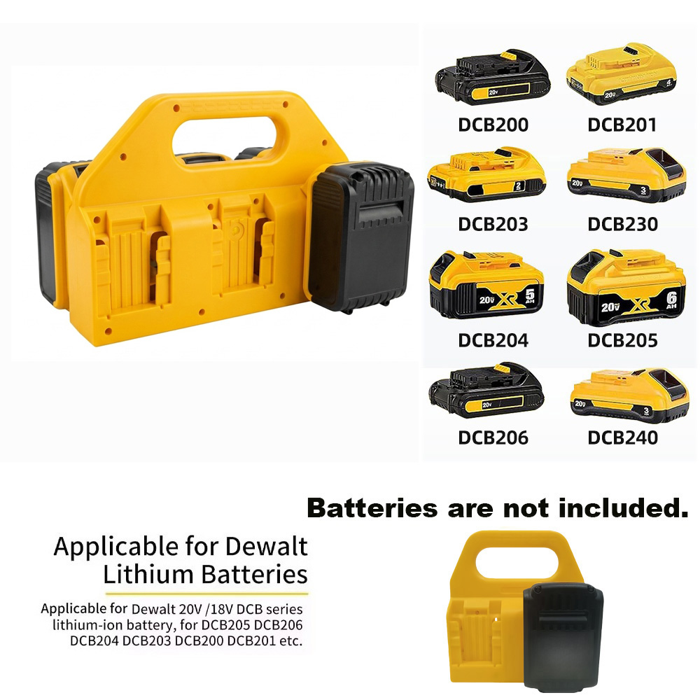 Dewalt 18V バッテリー収納ホルダー 6 スロット頑 - Workshop Electric Tools のレビューと価格