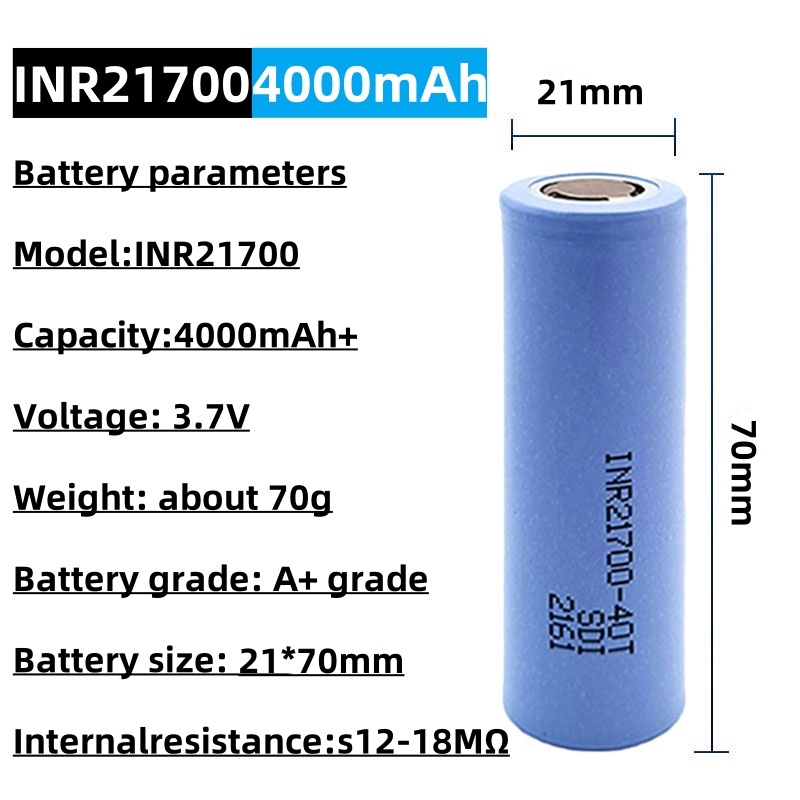 INR 21700-40T 充電式リチウムイオン電池 400 - Tools Vape のレビューと価格