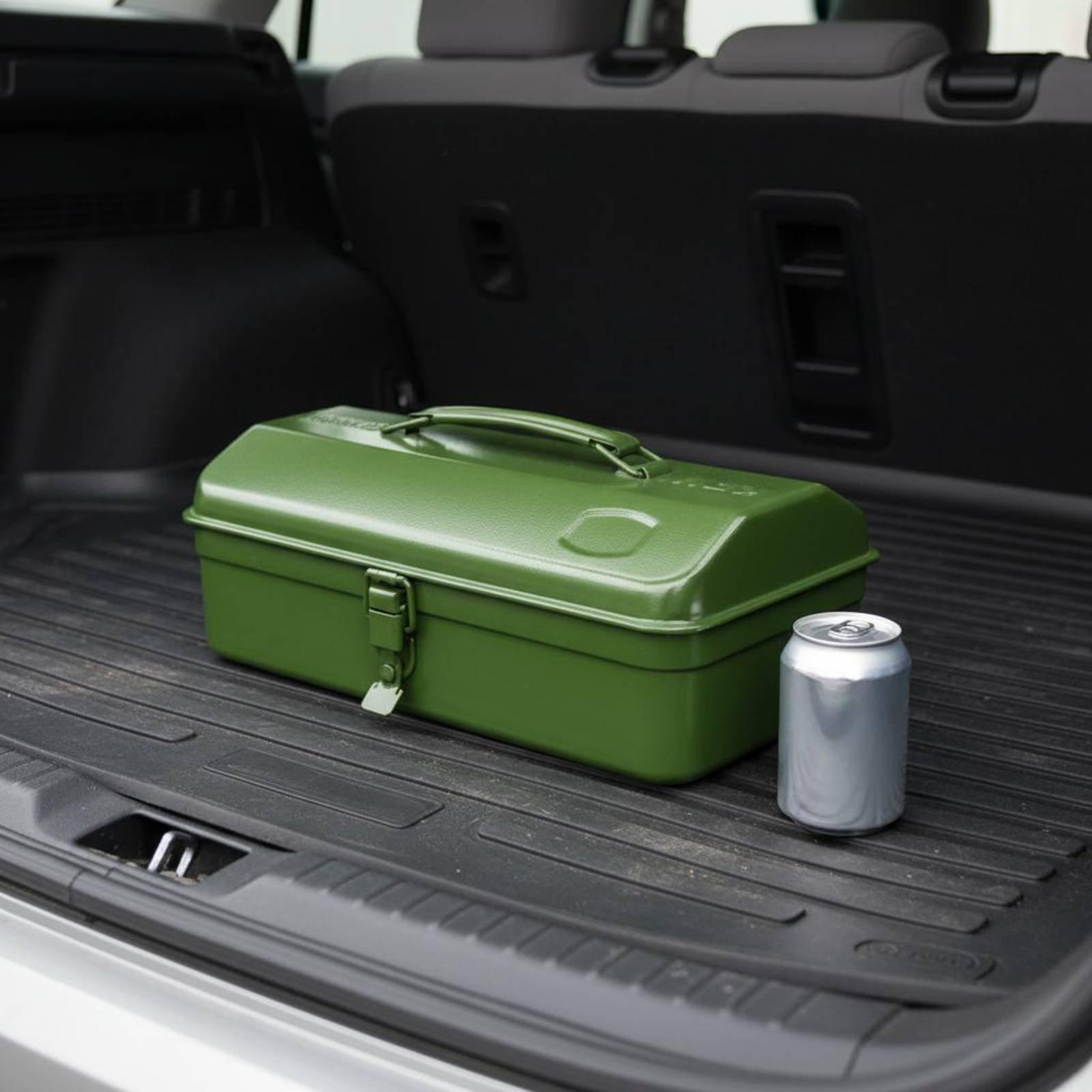 鉄製ツールボックス 重厚型頑丈な金属製収納箱 車載用ポータブ - Workshop Tools And Equipment のレビューと価格