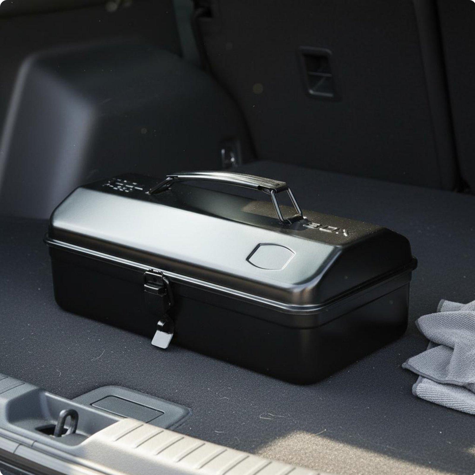 鉄製ツールボックス 重厚型頑丈な金属製収納箱 車載用ポータブ - Workshop Tools And Equipment のレビューと価格