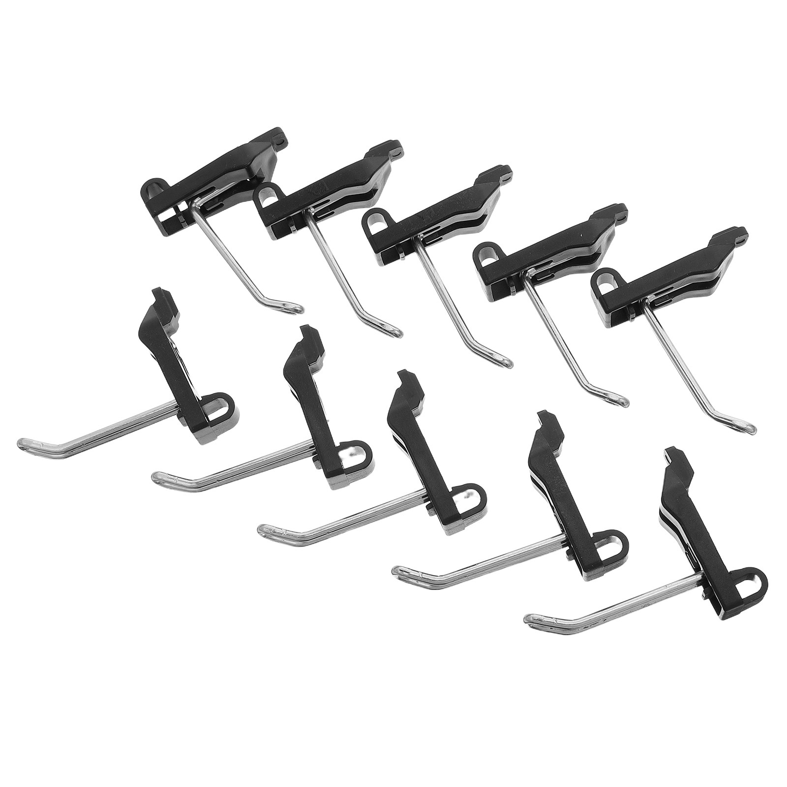 10個入り頑丈なスロット付きペグボードフック、金属製ペグボー - Tools For Metal Workshop のレビューと価格