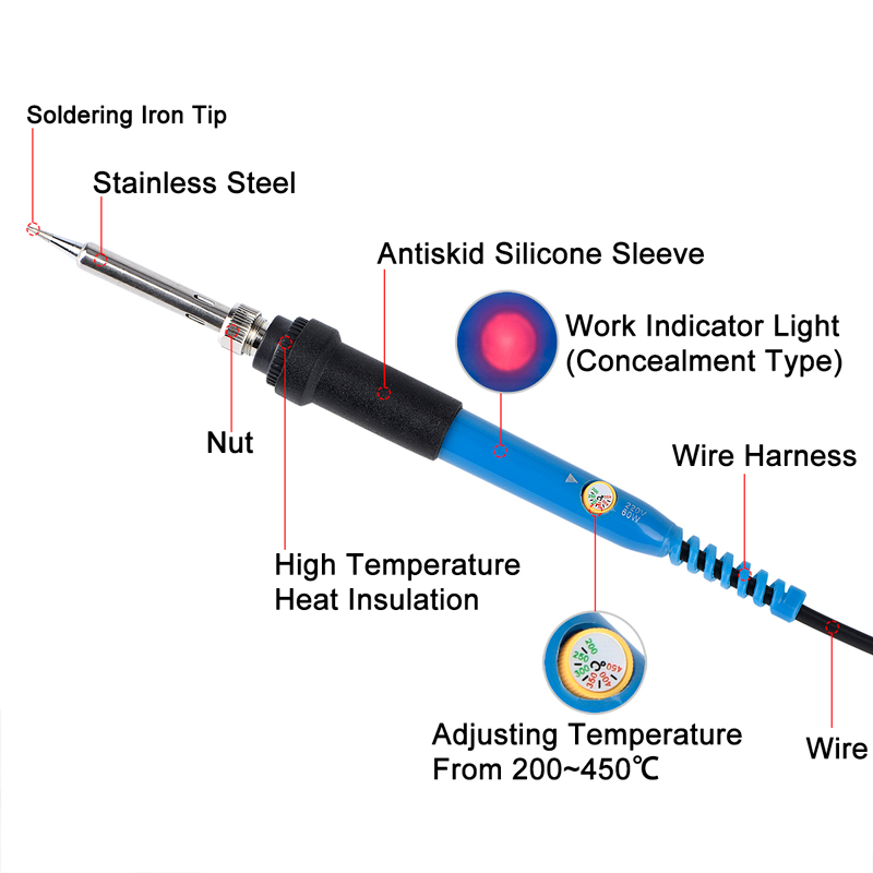 JCD 60W電動はんだごて 110V/220V 温度調節可 - Tools For Electronic Workshop のレビューと価格